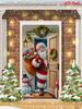 Christmas Creative Decorations Door Cover Banner Hanging Cloth