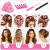 Hair Accessories Set: Rollers, Combs, Hair Clips, 32 Pieces