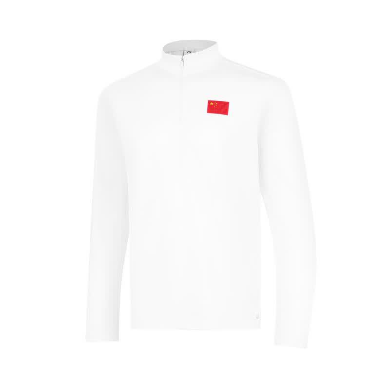Li-Ning Мужская футболка с длинным рукавом и национальной флагом