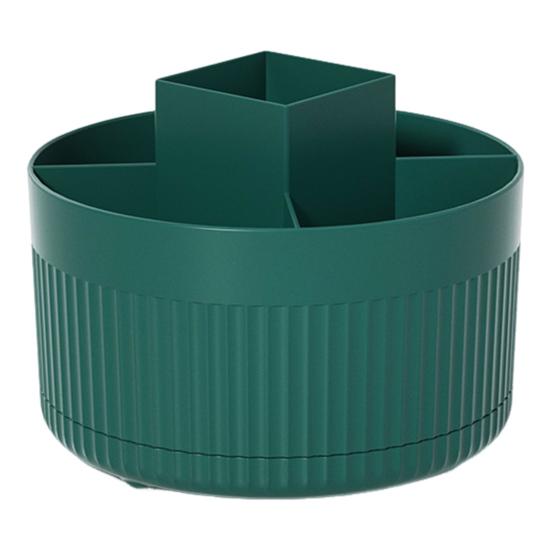 Держатель для кистей для макияжа, вращающийся на 360 градусов, большая вместимость, несколько отделений, органайзер для косметики на столешницу