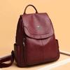 Manufacturer direct supply backpack women's 2025 new PU material fashionable and versatile backpack women's large-capacity travel bag