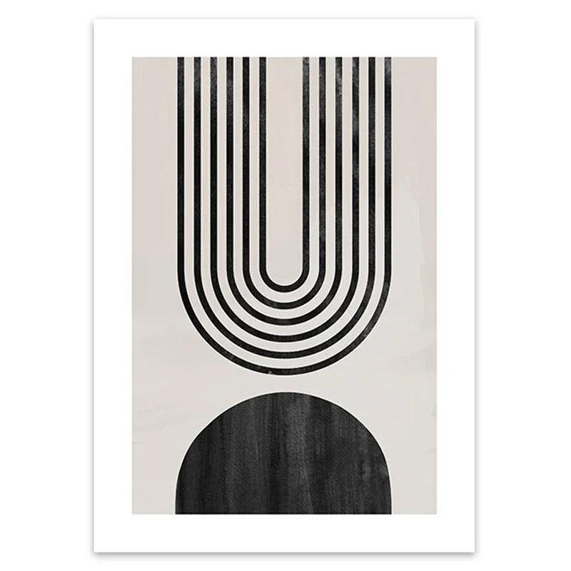 Bohemian Abstract Wall Art Poster Black Canvas Painting Living Room Interior Painting Room Decoration Nordic Home Style Picture