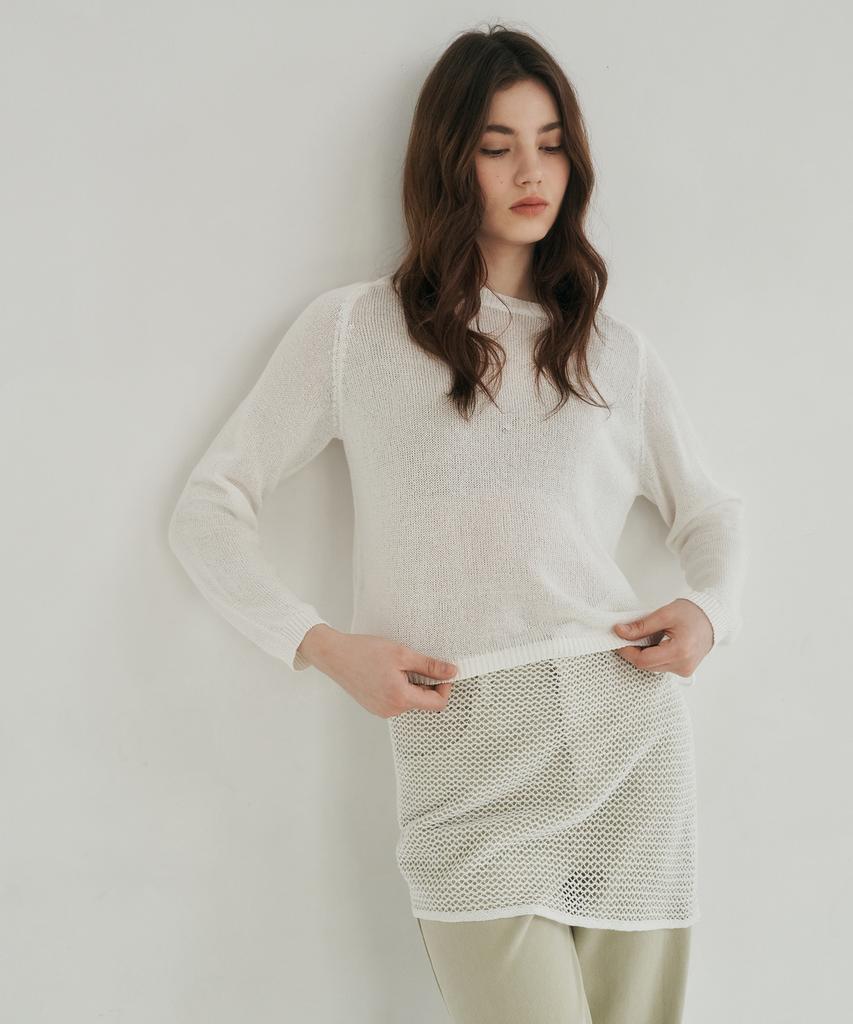 LOSSYROW Mellow Wrap Knit Set White