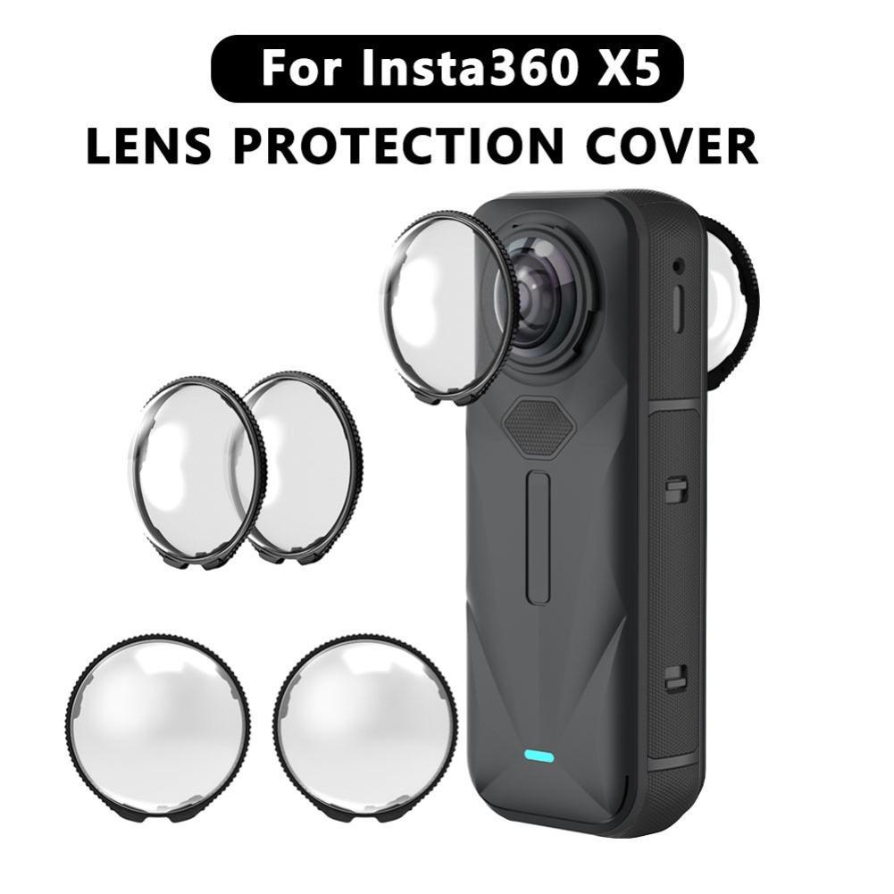 Для Insta360 X5 Защитная крышка для объектива ПК Оптическое стекло Защитная крышка объектива камеры Защита от пыли Устойчивая к царапинам HD PC Аксессуары для объектива