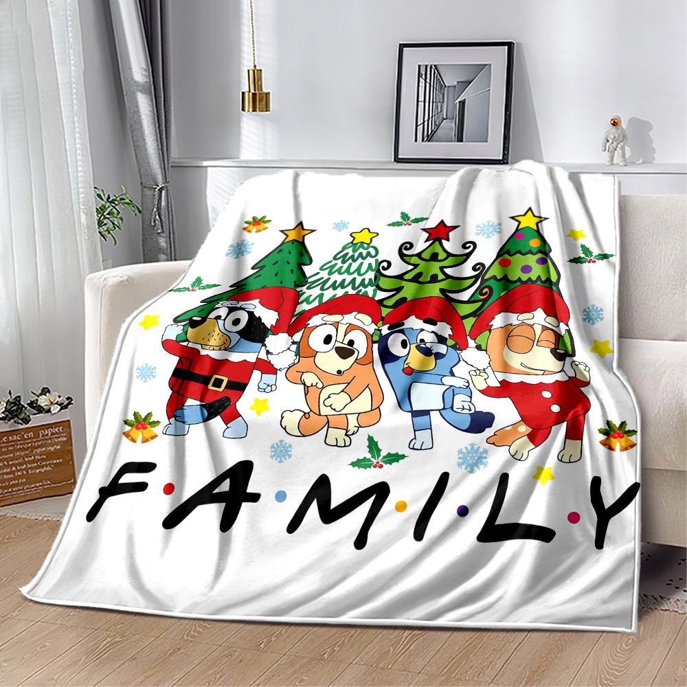 Christmas Family Fun Blanket Comfortable Perfect for Sofa Bed Picnics Four Seasons Universal Modern Gifts For Family Or Friends