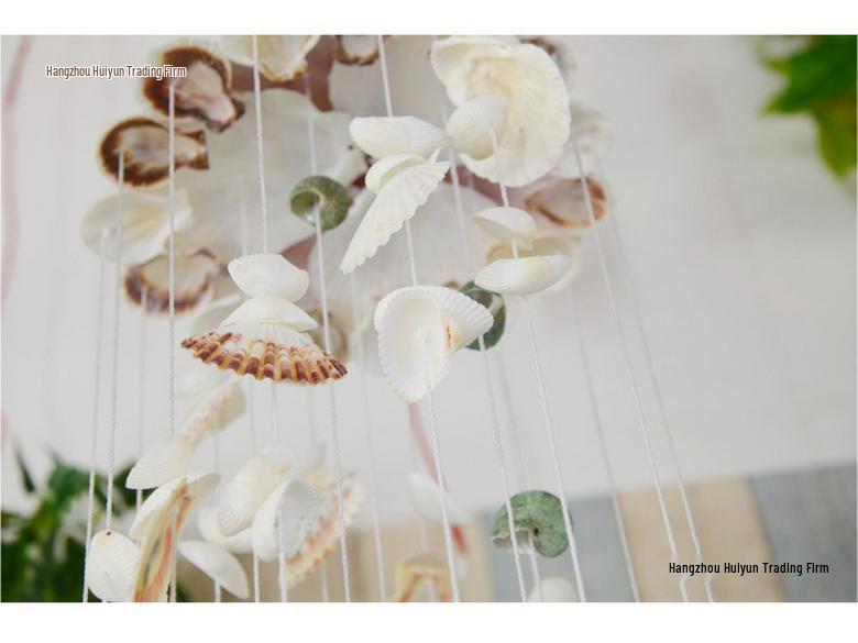 Японский ручной ветряной колокольчик из ракушек: 19-строчный орнамент для детской комнаты, балкона, в качестве праздничных подарков или для украшения двери.