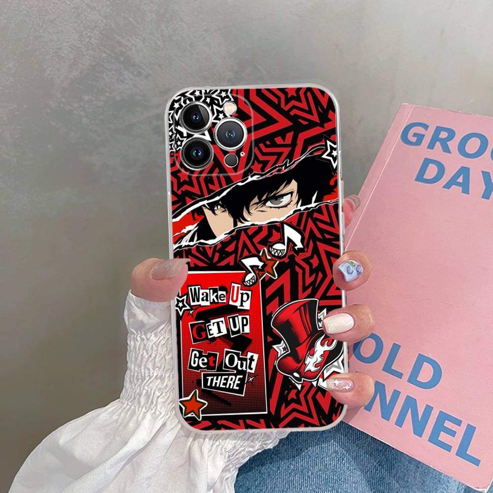 Прозрачный чехол для телефона Persona 5 для iPhone 17 Air 16 Pro Max 15 14 13 12 11 Plus Ударопрочный чехол