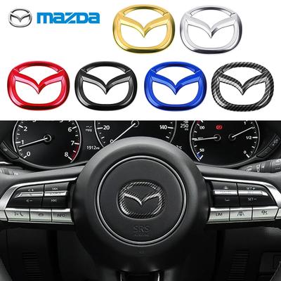 1 шт. ABS Наклейка на центральную эмблему руля автомобиля для Mazda 3 CX3 CX4 CX5 CX7 CX8 CX9 CX30 RX7 Atenza Axela Декор интерьера