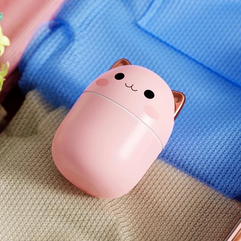 Мини-увлажнитель воздуха 250 мл, USB, прохладный ароматический диффузор с красочным светом, домашний увлажнитель для спальни, автомобиля, очиститель
