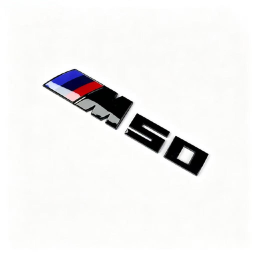 JYPK6 Compatible with New BMW i4 M50 Sport Rear Emblem Car Sticker, Modified Rear Badge Decal for BMW i7 M70L, High Quality Auto Exter