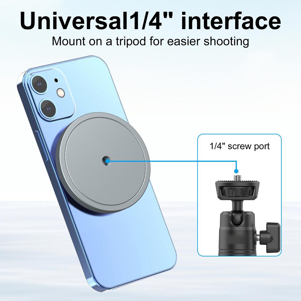 For Magsafe 1/4" Mount Magnetic Tripod Adapter With Screw Hole Photography Gimbal Universal Camera Tripod Phone Holder Accessory