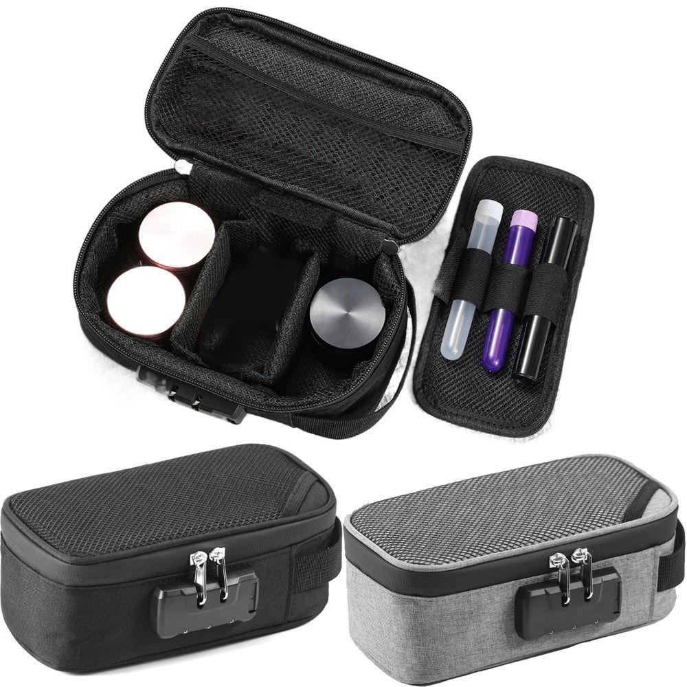 Combination Lock Big Odor Proof Pouch Portable Odorless Storage Case Premium Pipe Organizer Travel