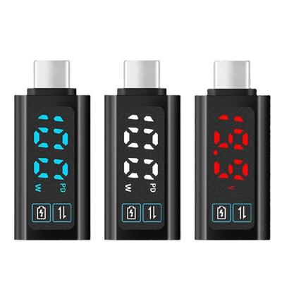 Адаптер USB C PD100W Конвертеры для зарядки Type-c Цифровой экран Отслеживание мощности Корпус из АБС-пластика Для длительной работы