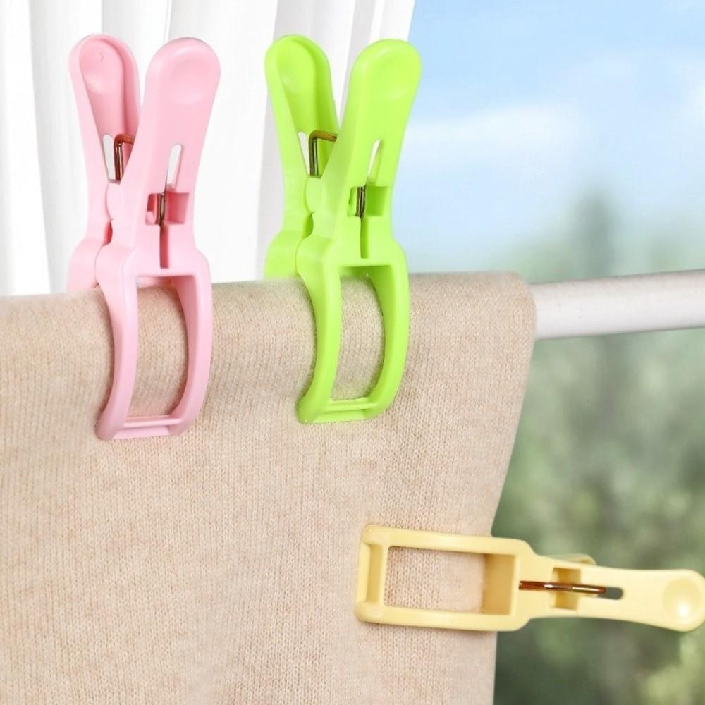 15PCS Plastic Quilt Clips Rust Proof Windproof Clothespins Bed Sheets Clips  Drying Laundry