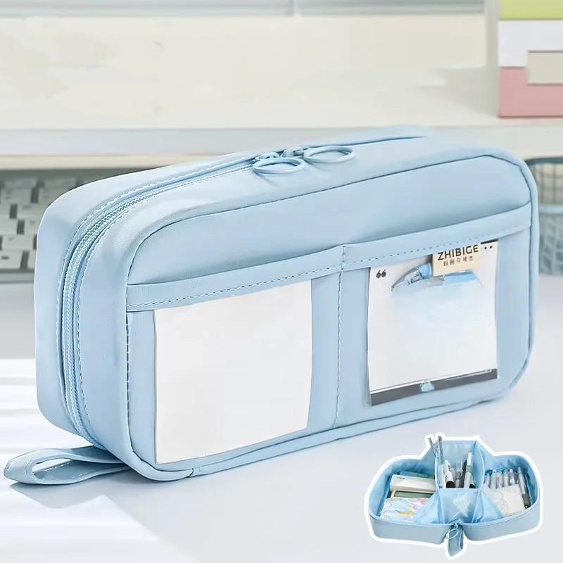 Милый многослойный пенал, сумка для ручек большой емкости, прочная сумка для хранения канцелярских принадлежностей для студентов, школы и офиса