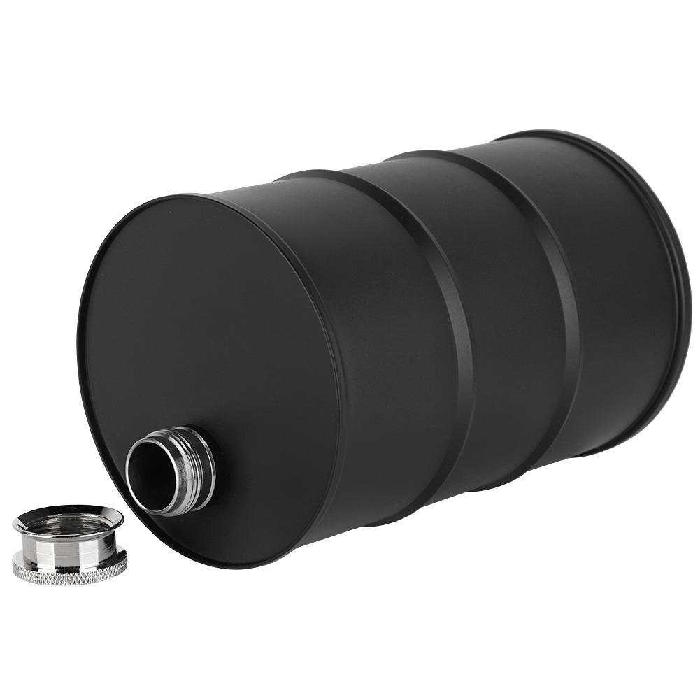 700 мл портативная фляжка из нержавеющей стали для пива, вина, ликера с герметичной крышкой(черный)