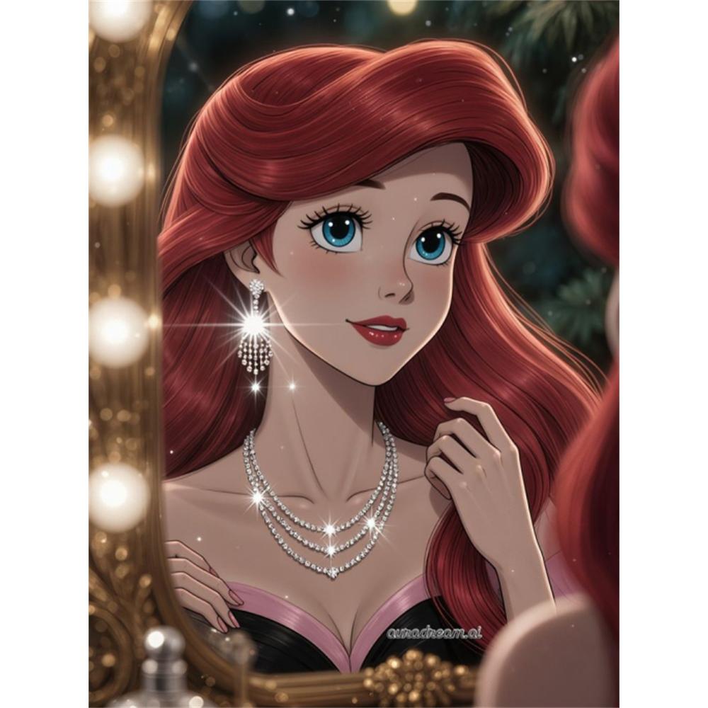 Disney 5D DIY Алмазная мозаика Иллюстрация Русалочки Мультяшная Полная Алмазная Мозаика Алмазная Живопись Искусство Настенный Декор Набор для творчества