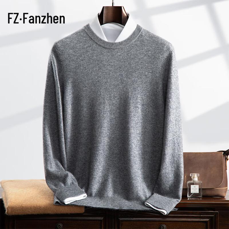 Мужской джемпер Fanzhen с круглым вырезом из смесовой кашемировой пряжи