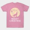 T Shirt Women Merry Christmas Wolf Moon Harajuku Print Kawaii Tshirt Summer Short Sleeve Female T-Shirt Top Tee