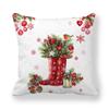 Рождественское украшение, чехол для подушки с принтом Санта-Клауса и снеговика для дома, гостиной, украшения дивана, наволочка 45x45 см