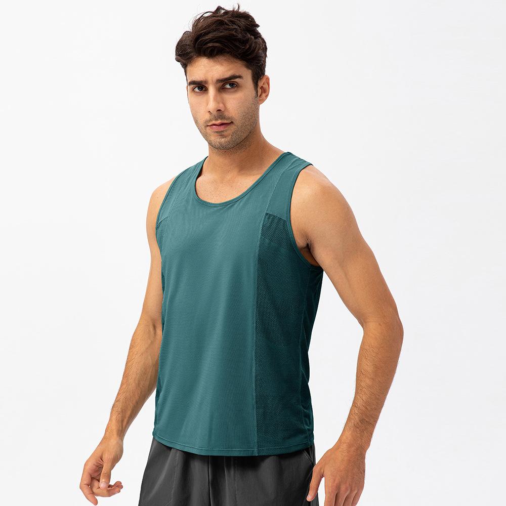 Men's Fitness Tank Tops Fitness Sleeveless Shirt Male Breathable Sports Undershirt Running Camping Gyms Bicycling Vest 6 Colors