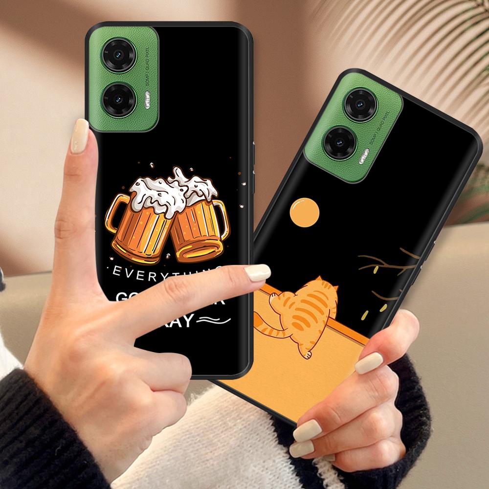 Чехол для Motorola Moto G35 5G G 35 Милый Мягкий Силикон Защита от падений Высококачественный Защитный Чехол для Телефона для Moto G35 XT2433-5 MotoG35