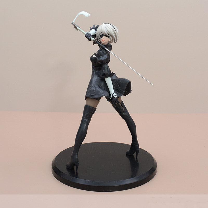 19см NieR:Automata Ver1.1a YoRHa №2 Тип B 2B ПВХ Экшн-фигурка Аниме Фигурка Модель Игрушки Коллекция Кукла Подарок
