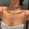 Fashion Personality Punk Simple Bar Cool Chunky Chain Pendant Necklace Students Chain Drop Necklace for Women