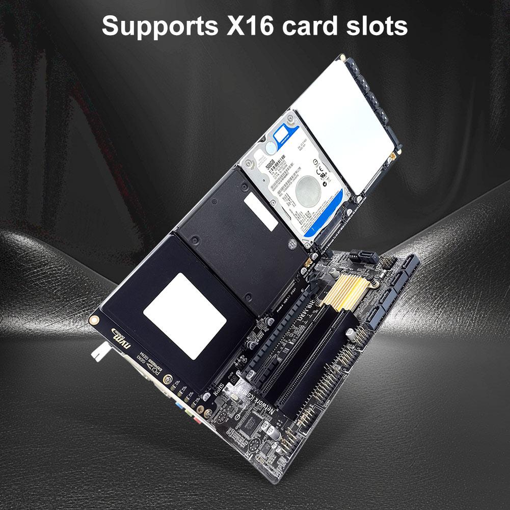 4-портовый интерфейс NVMe PCIe X16 карта преобразования Поддержка материнской платы PCIe X4x4x4x4 Разветвитель U.2 PCIe адаптер со светодиодным индикатором