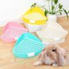 Medium Rabbit Litter Box Triangular Ferrets Potty Tray Portable Pet Corner Toilet Box Guinea Pig