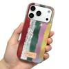 Phone Case for iphone 13 16 Plus 14 17 Pro XR 12 XS Max 18 Pro Max 15 Air 11 Autumn Rainbow Texture Silver Cracked Texture Shockproof Cover