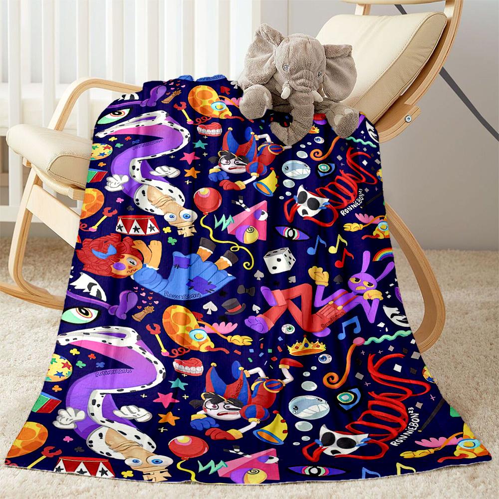 Digital Circus Blanket Ultra-Soft Perfect for Office Chair Chair Office All-Season Use Playful Design Gift for Travel Home Birthdays