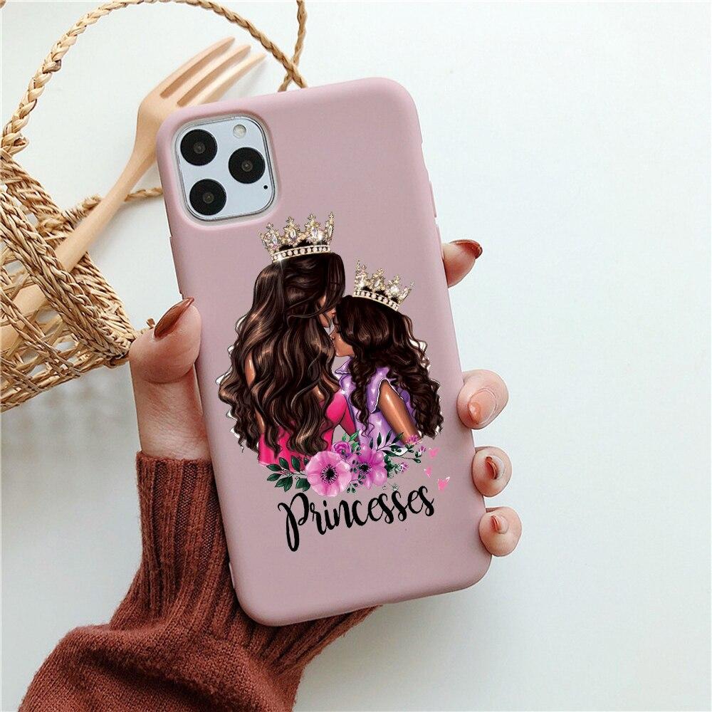 Модный семейный чехол для телефона ярких цветов для iPhone 11 SE 2020, чехол «Супер мама для маленьких девочек» для iPhone 13 12 Pro Max X XS Max XR 6 7 8 Plus