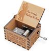 Can't Help Falling In Love Wooden Valentines Day Gift Music Box Vintage Engraving Hand-Cranked
