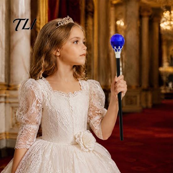 Wand for Children Scepter Wand, Royal King/Queen Costume Accessory, Medieval Holiday Gift Boys Girls Princess Cosplay Wands Role Play, Dress