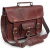 Laptop Bags Vintage Soft Leather Messenger Brown Real Laptop Satchel Bag Genuine Briefcase A (15 INCHES)