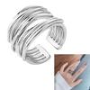 Retro Inspired Open End Rings Adjustable Size Alloy Accessory For Layering Or Everyday Outfits