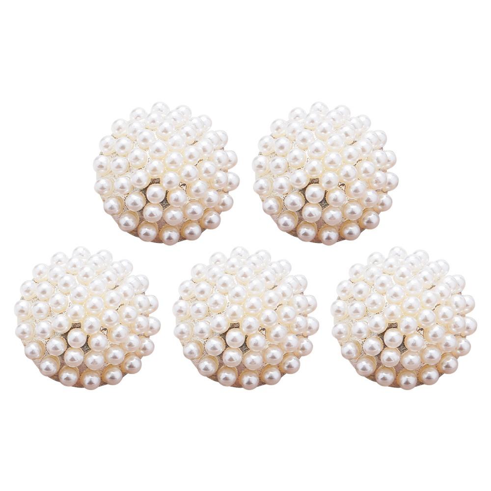5pcs Ornaments Pearl Clothing Buttons Handmade Needlework Sewing Button Clothing Accessories