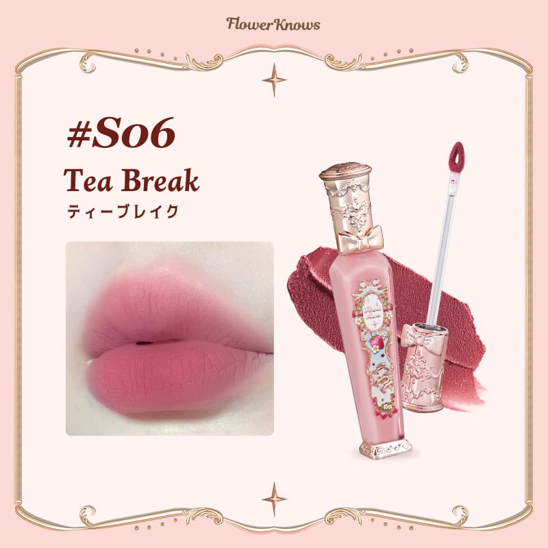 Матовая помада Flower Nose Strawberry Rococo Series Cloud Matte Lip Tea (S06 Перерыв)