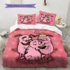 Courage the Cowardly Dog  Pattern Bedding Quilt Set  Home Decoration  Gift (1 * duvet cover + 2 * pillowcase  without core)