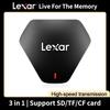 Lexar Оригинальный картридер 3 в 1 Card Reader USB 3.2 для карт памяти SD Micro SD TF CF Картридер для карт памяти SD Поддерживает карты SD, TF и CF