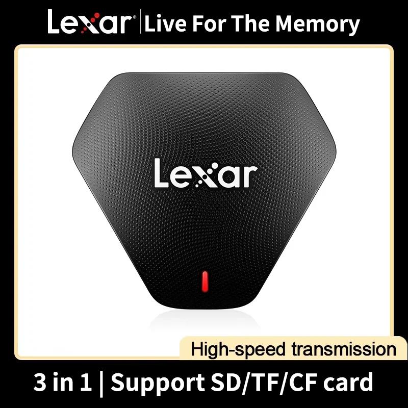 Lexar Оригинальный картридер 3 в 1 Card Reader USB 3.2 для карт памяти SD Micro SD TF CF Картридер для карт памяти SD Поддерживает карты SD, TF и CF