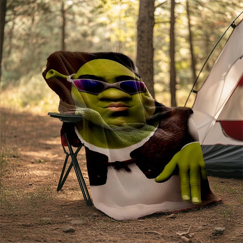 Shrek Theme Printed Blanket - Perfect for Couch, Bed, Travel & Outdoor Use | Machine Washable, Cozy & Durable.