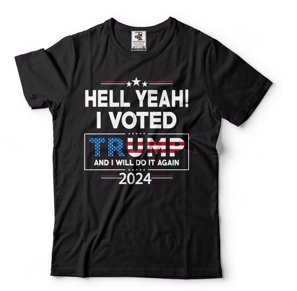 I Voted Trump Shirt Trump 2024 Election Tee Trump Supporter Gift Republican Tee Unisex T-Shirt