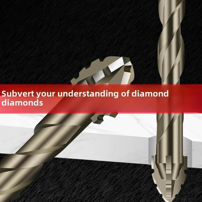 Полноразмерный набор эксцентриковых сверл с зубцами для кладки, керамики, стекла, бетона, крестообразное сверло