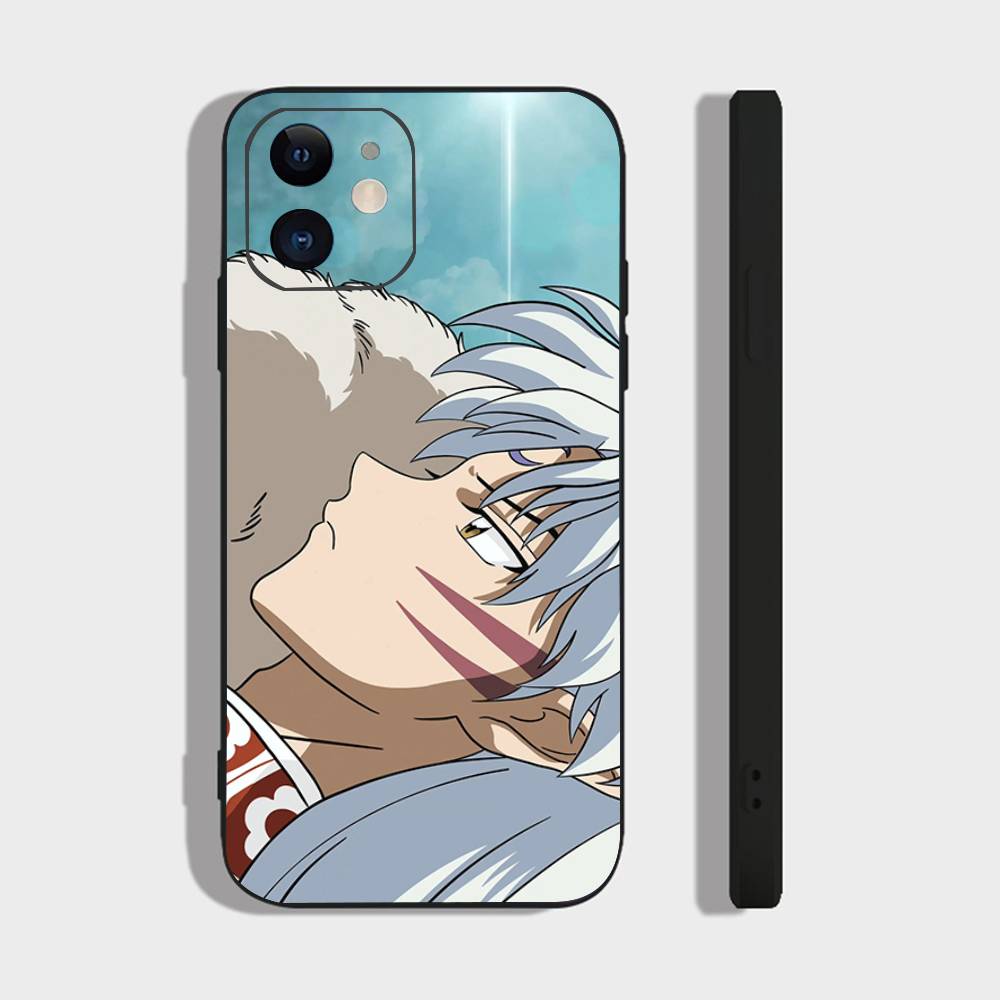 Japanese Animation I-Inuyasha Phone Case For IPhone 17 Air 16 15 14 13 Pro Max 11 12 Black Silicone Cover