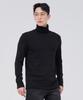 CHASECULT Unisex Essential Turtleneck Long Sleeve Fleece T-Shirt - Black