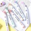 6Pcs/Set Cat Paw Color Highlighter Chisel Top Portable No Bleed Quick Drying Kids Students Fluorescent Marker Pen School Office Supplies
