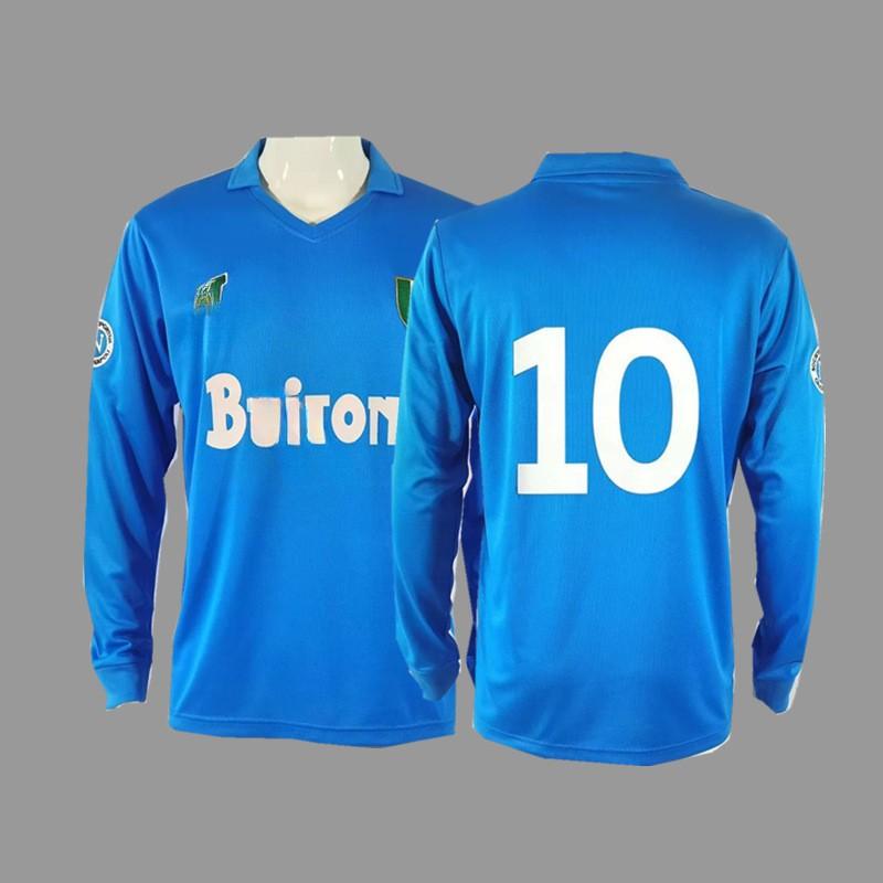 Retro Long Sleeve Football Jersey - Beckham Zidane Messi Ronaldo Classic Soccer Shirt