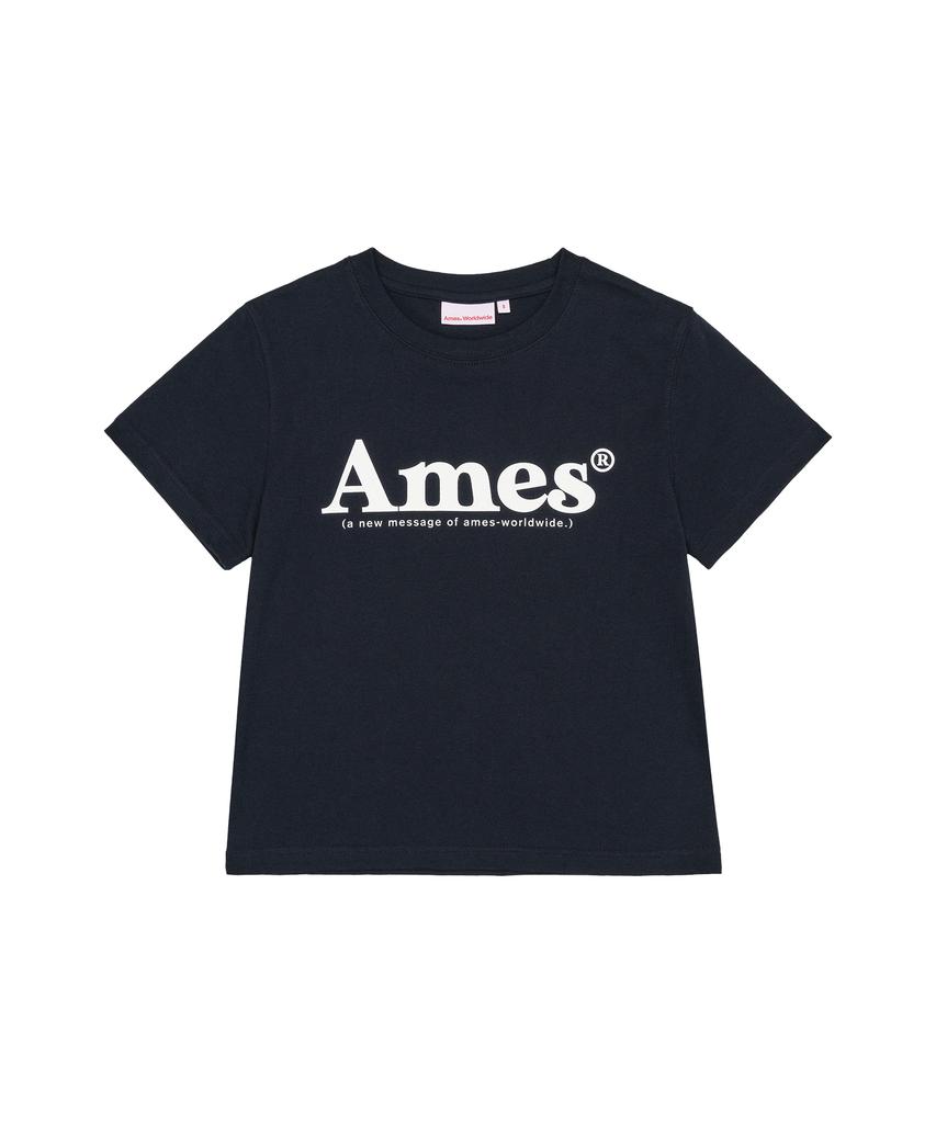 AMES-WORLDWIDE Basic Logo Tee Navy(White)